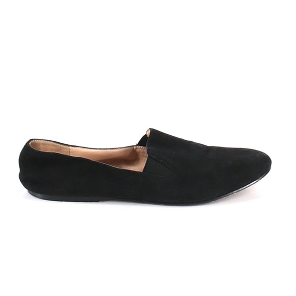 Via Spiga Black Suede Loafer Flats